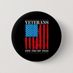 Veterans For Trump Military Republican Supporters 2 Inch Round Button