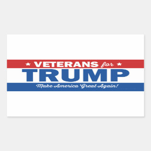 Veterans for Trump Stickers - Set of 4