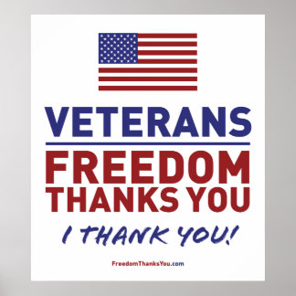 Veterans, Freedom Thanks You. Poster