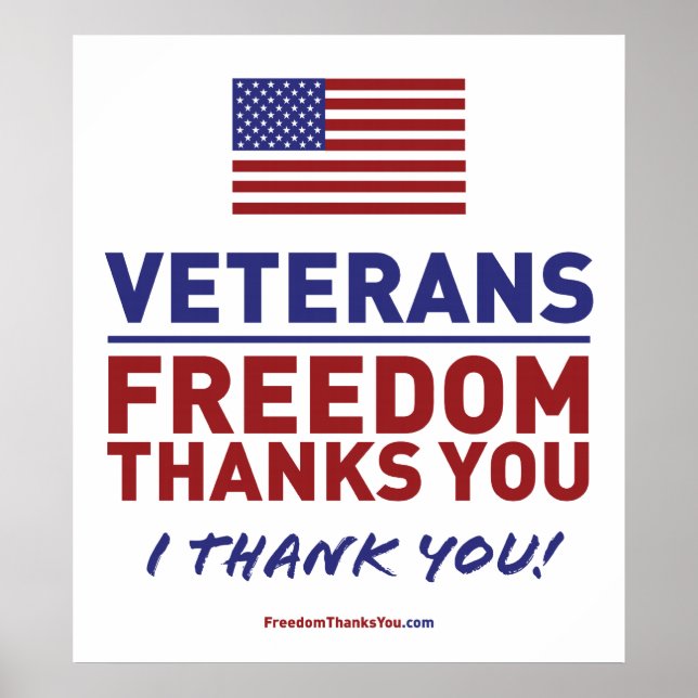 Veterans, Freedom Thanks You. Poster (Front)