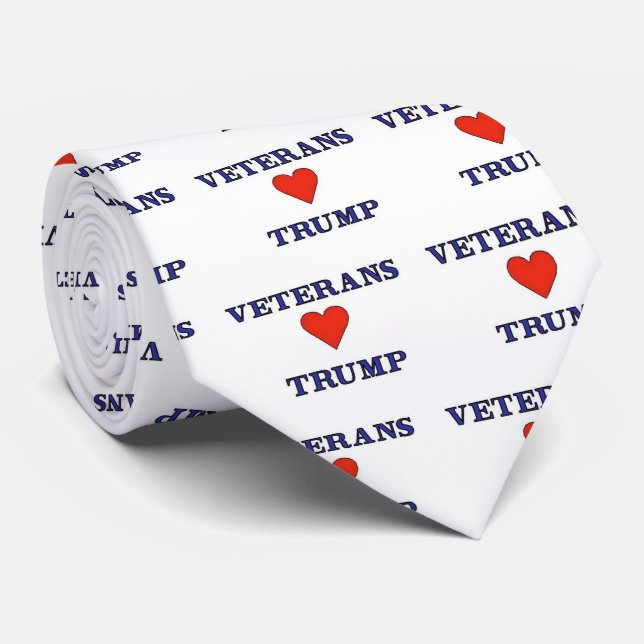Veterans Love Trump Tie (Rolled)