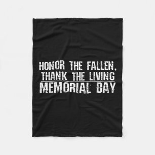 Veterans, Memorial Day - Honour The Fallen Thank Fleece Blanket