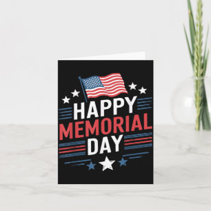 Veterans Memorial Day Patriot Flag Happy Memorial Card