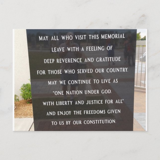 Veterans Memorial Postcard (Front)
