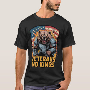 Veterans No Kings Graphic Bear T-Shirt