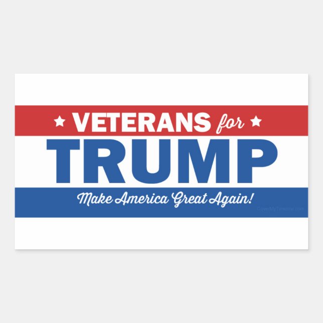 Vétérans pour Stickers Trump - Ensemble de 4 (Devant)