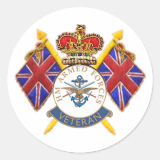 Veteran's Round Sticker