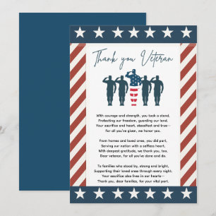 Veterans Thank You   Patriotic Appreciation Card