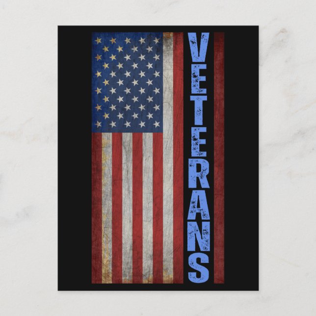 VETERANS USA FLAG 4TH OF JULY  POSTCARD (Front)