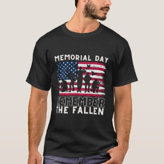 Veterans Usa Flag Memorial Day Remember The Fallen T-Shirt