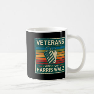 Veterans Voting For Kamala Harris Tim W 2024  Coffee Mug