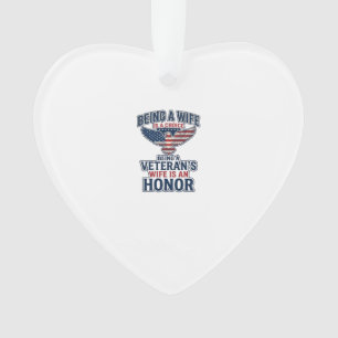 Veterans Wife Honour Patriotic Eagle Shirt Ornament