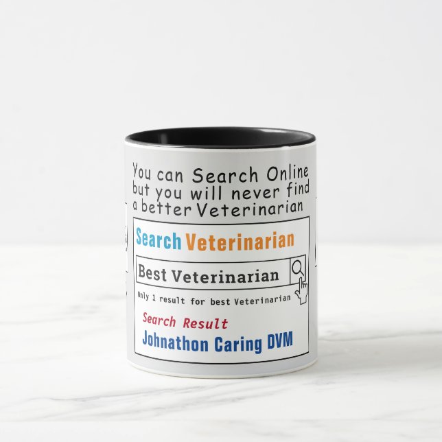 Vétérinaire Drôle meilleure recherche Mug (Centre)
