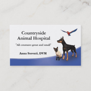 Vétérinaire et Carte de visite de soins aux animau