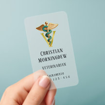 Vétérinaire V symbole de Caducée 1