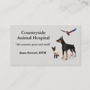 Veterinarian and Pet Care Business Card