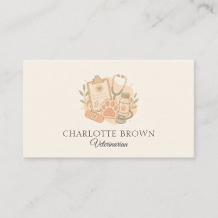 Veterinarian Animal Care Veterinary Pet Clinic Business Card