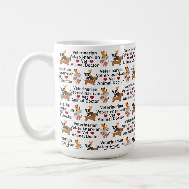Veterinarian Animal Doctor Coffee Mug (Left)