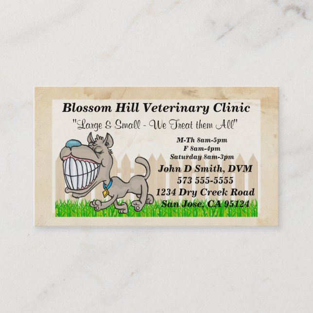 Veterinarian Business Card (Front)