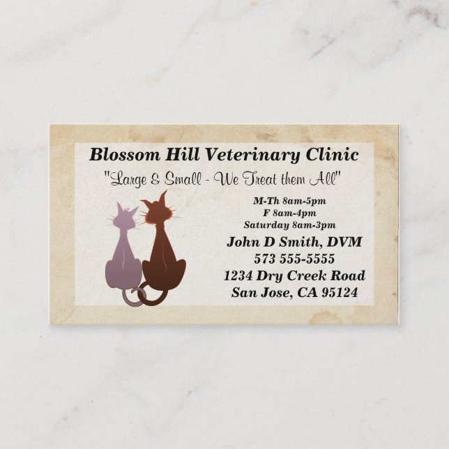Veterinarian Business Card (Front)