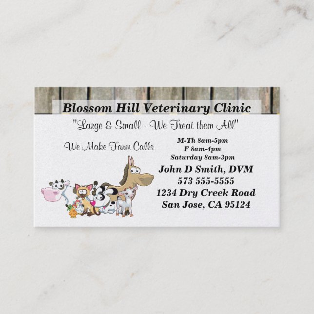 Veterinarian Business Card (Front)
