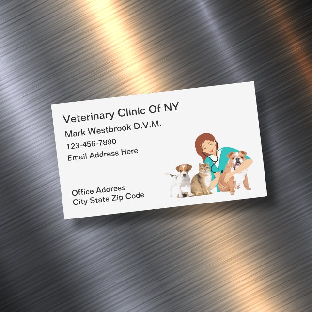 Veterinarian Business Card Magnets (Creator Uploaded)