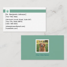 Veterinarian Business Card | Photo Logo