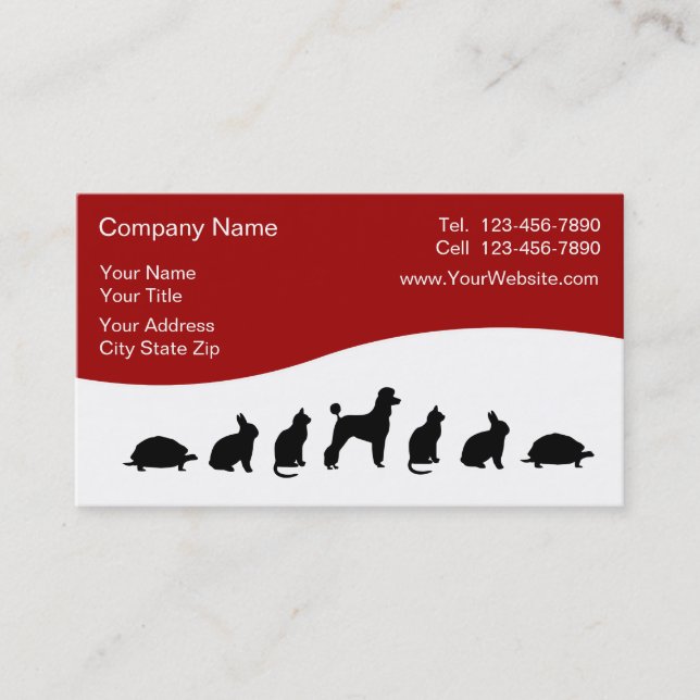 Veterinarian Business Cards (Front)