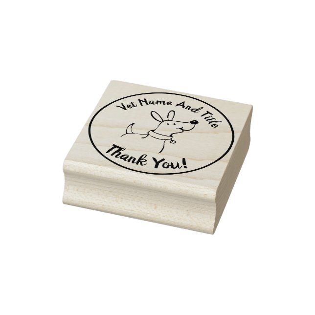Veterinarian Business Thank You Dog Rubber Stamp (Stamp)