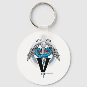 Veterinarian Caduceus Keychain