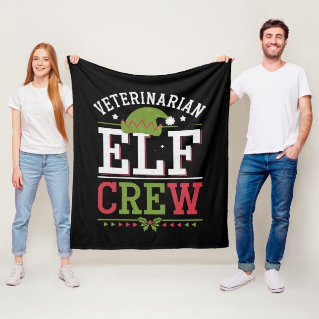 Veterinarian Christmas Elf Veterinary Technician  Fleece Blanket (In Situ)