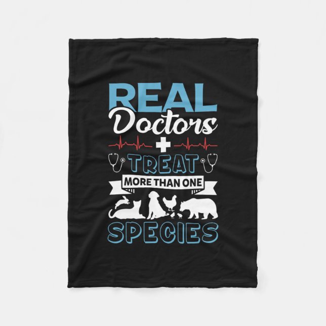 Veterinarian Design For Men Women Veterinary Pet Fleece Blanket (Front)