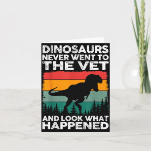 Veterinarian Dinosaur Funny Vet Life Animal Rescue Card