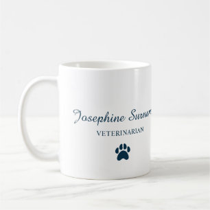 Veterinarian Doctor Vet Holding Puppy Custom Name Coffee Mug