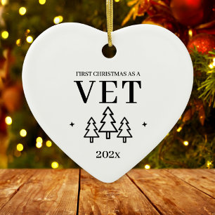 Veterinarian First Christmas As A Vet 2026 Ceramic Ornament