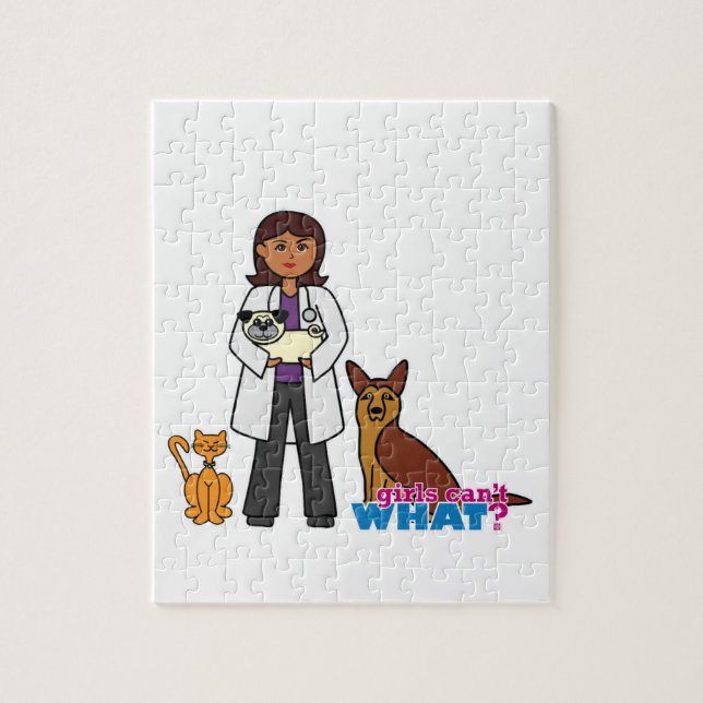 Veterinarian Girl - Dark Jigsaw Puzzle (Vertical)