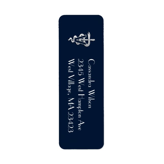 Veterinarian Graduation Navy Blue Silver (Front)