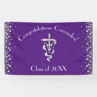 Veterinarian Graduation Purple Silver