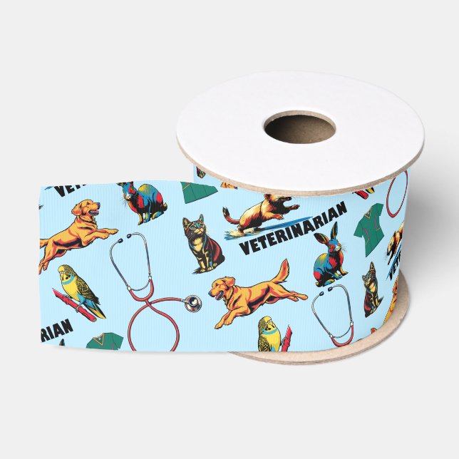 Veterinarian  grosgrain ribbon (Spool)