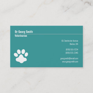 Veterinarian   Info Appointment Card