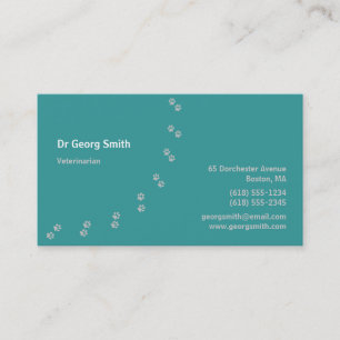 Veterinarian   Info Appointment Card