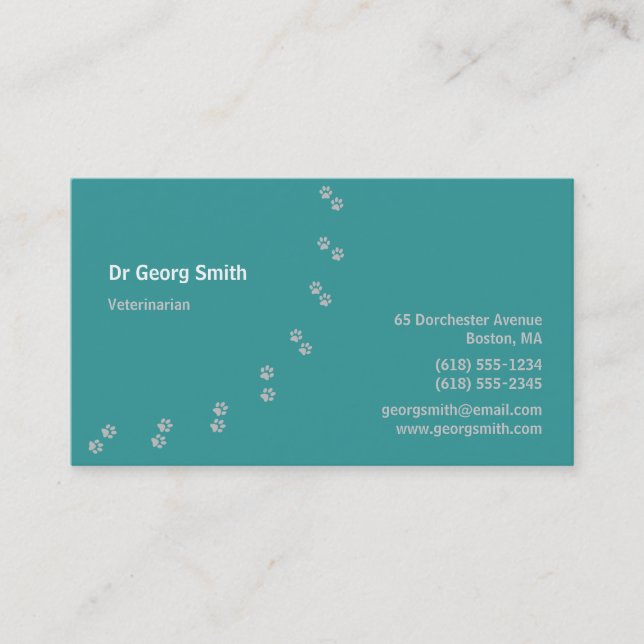 Veterinarian | Info Appointment Card (Front)
