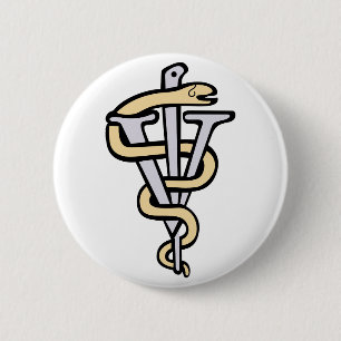 Veterinarian logo 2 inch round button