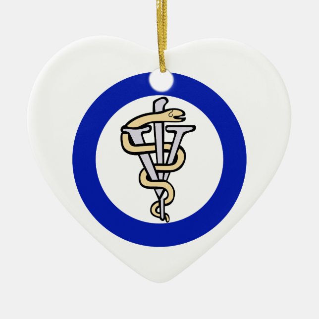 Veterinarian Logo Ceramic Ornament (Front)