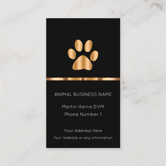 Veterinarian Office Appointment Cards Vertical (Front)