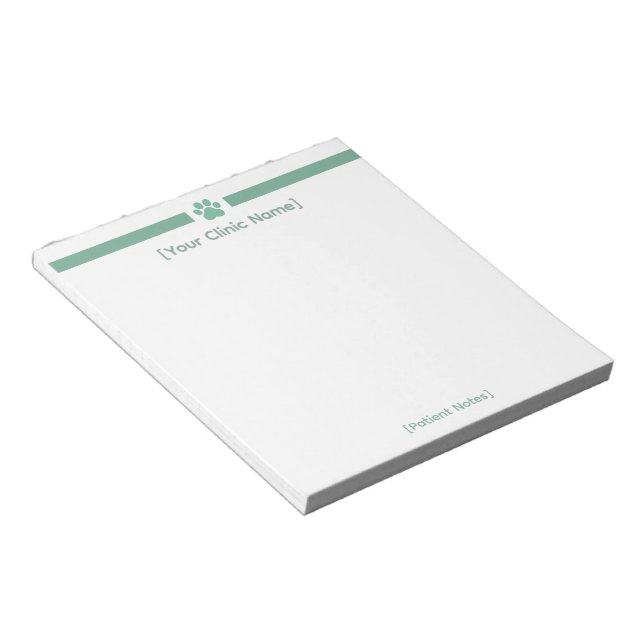 Veterinarian Office Notepad | Custom Logo (Angled)