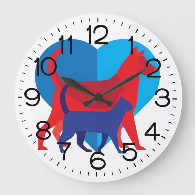 Veterinarian Office Wall Clock 2 Sizes Dog Cat (Front)