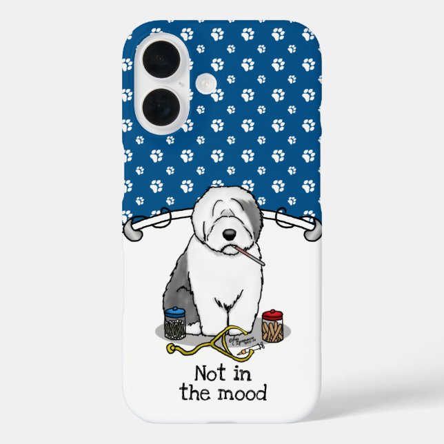 Veterinarian Old English Sheepdog Grey 1 Cute Vet Case-Mate iPhone Case (Back)