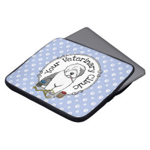 Veterinarian Old English Sheepdog Grey 1 Cute Vet Laptop Sleeve