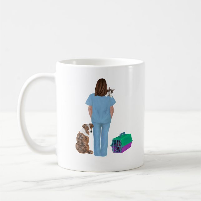 Veterinarian or vet tech at the office coffee mug (Left)